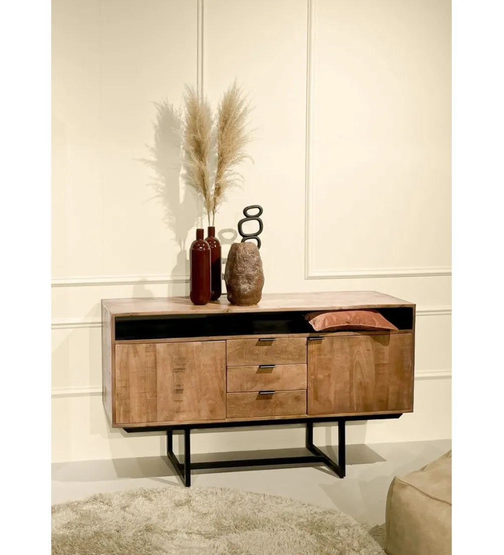 Komoda VALDEREZ 150 cm drewno mango
