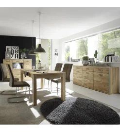 Komoda VALENCIA 94 cm Antracytowo Naturalna