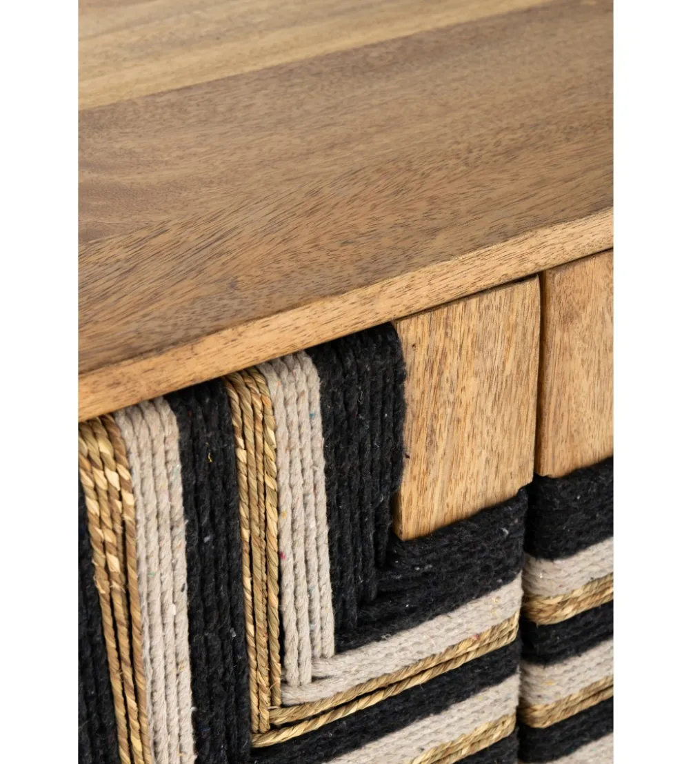 Komoda WEAVED 92 cm naturalna