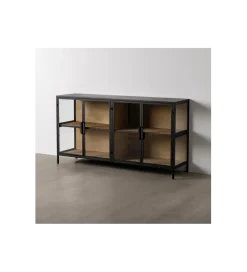 Komoda Witryna NEGRO 150 cm czarna