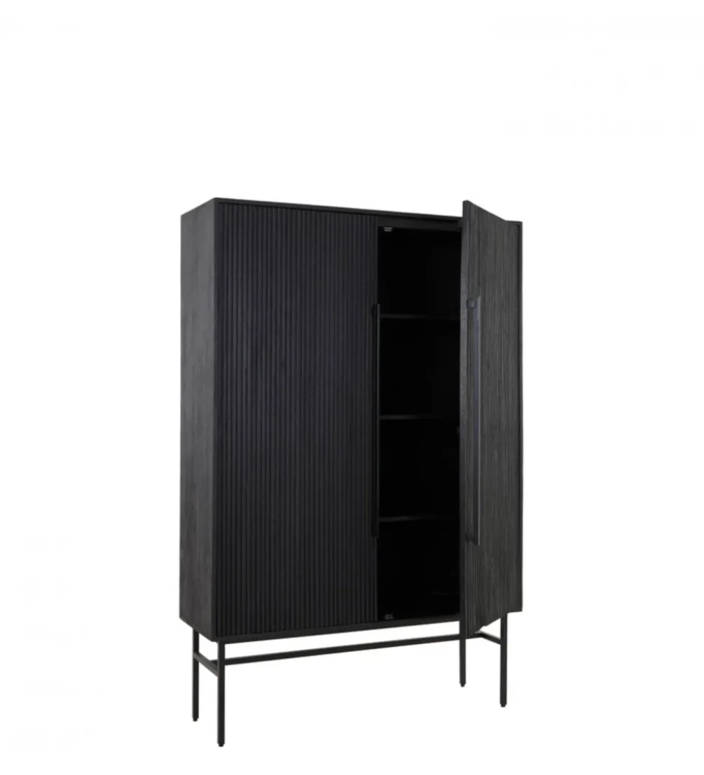 Komoda wysoka ABAGE 180 cm czarna