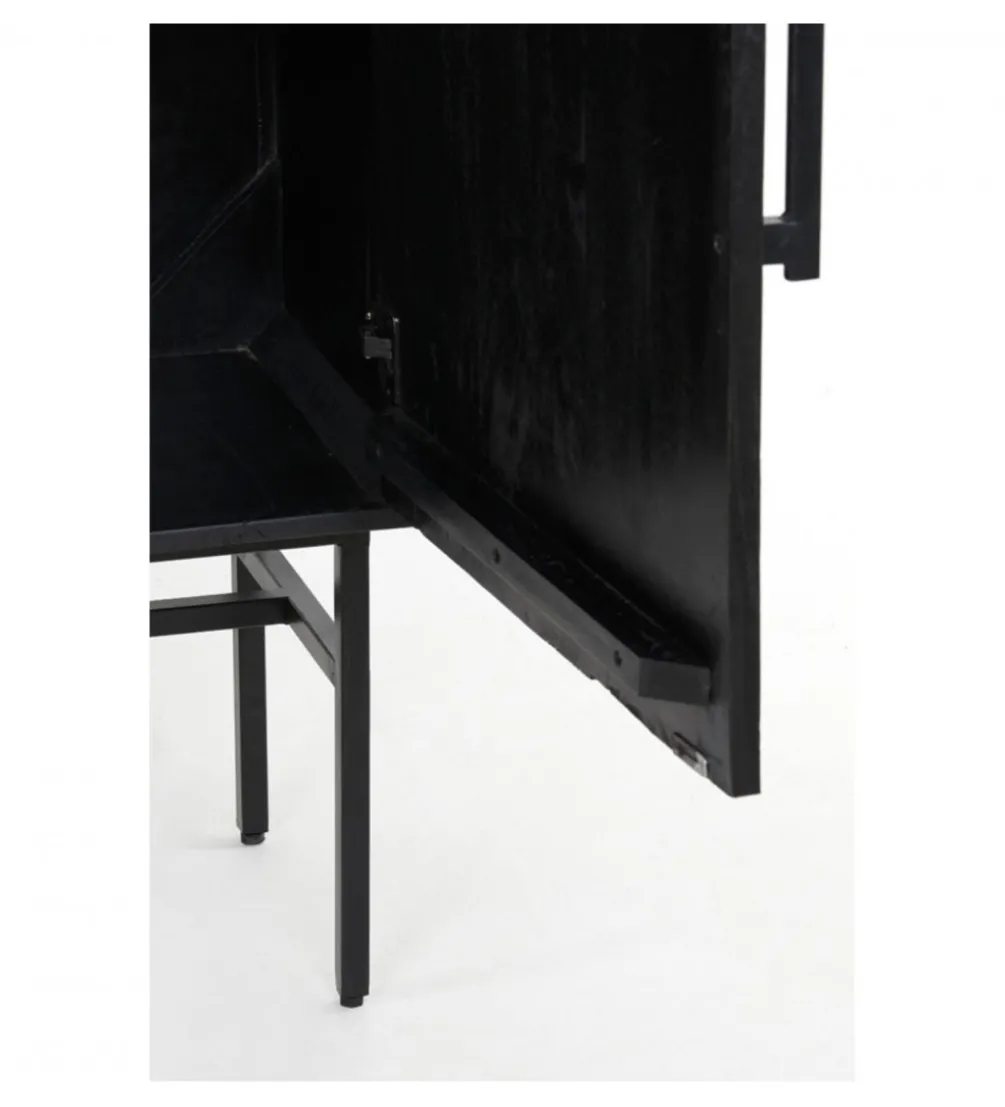 Komoda wysoka ABAGE 180 cm czarna