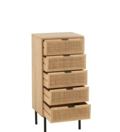 Komoda wysoka BASONOT 100 cm naturalna