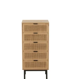 Komoda wysoka BASONOT 100 cm naturalna