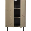 Komoda wysoka CADIZ 135 cm drewno sosny piaskowa