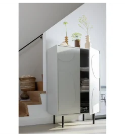 Komoda wysoka CADIZ 135 cm drewno sosny mist