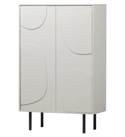 Komoda wysoka CADIZ 135 cm drewno sosny mist