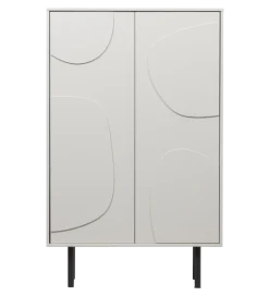 Komoda wysoka CADIZ 135 cm drewno sosny mist