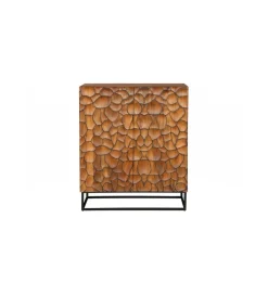 Komoda wysoka MASKAT 100 cm drewno mango brąz