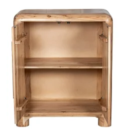 Komoda wysoka OHALDA 100 cm drewno akacja