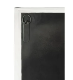 Komoda wysoka Shanil 90 cm drewno czarna