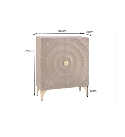 Komoda wysoka SWEET GOLDEN SUNSET 120 cm drewno mango brązowa