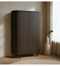 Komoda wysoka TOBAGO 180 cm czarna