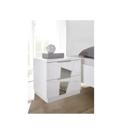 Komplet 2 szt szafek nocnych VITTORIA 51 cm białe
