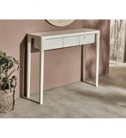 Konsola ARES 100 cm drewno mango biała