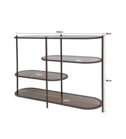 Konsola BRIX JILL 90 cm bordowa