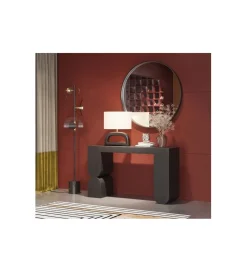 Konsola Curve 120 cm w optyce jesionu czarna