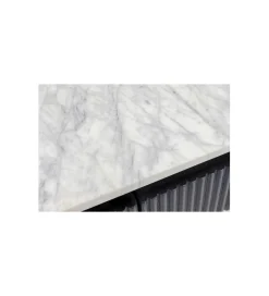 Konsola Glenn 100 cm z jasnym marmurowym blatem