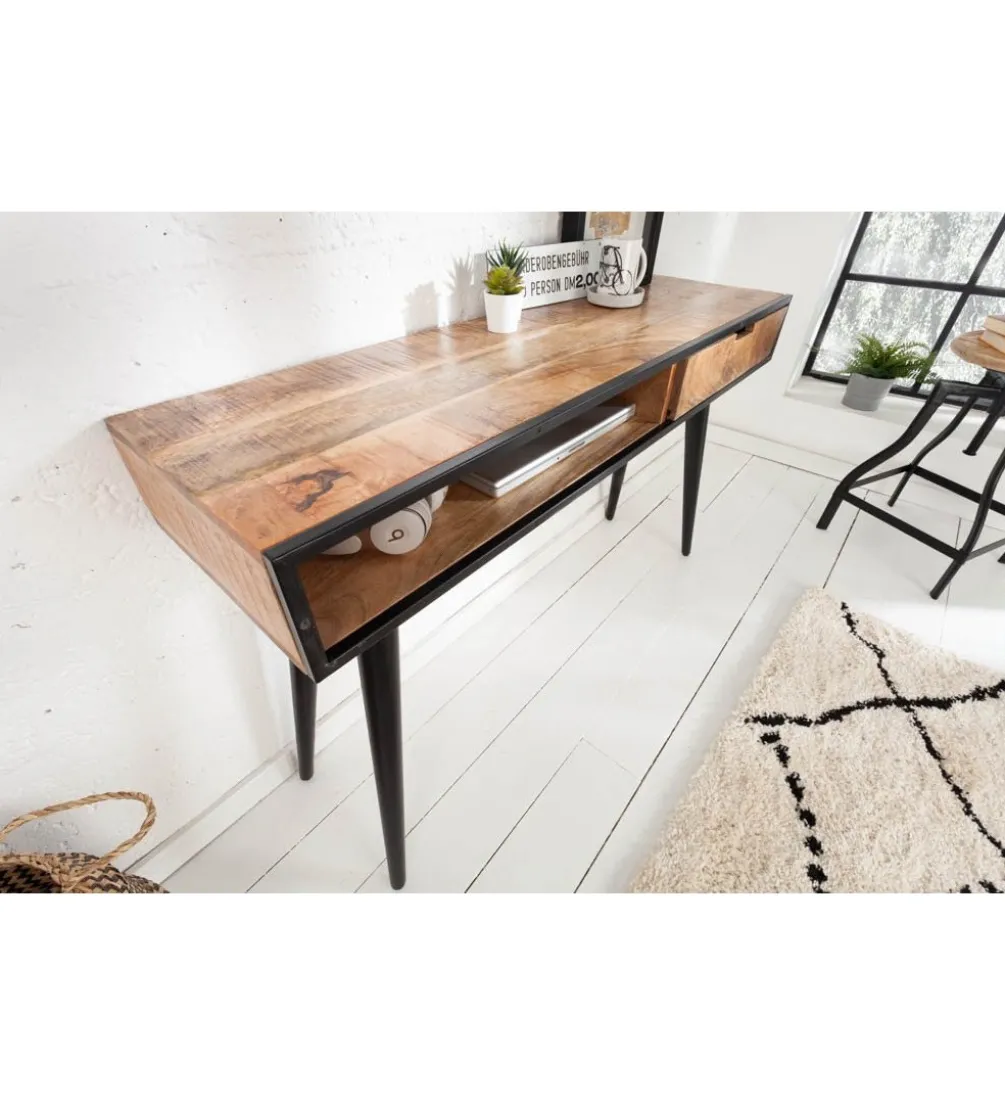 Konsola Industrial 120 cm drewno mango