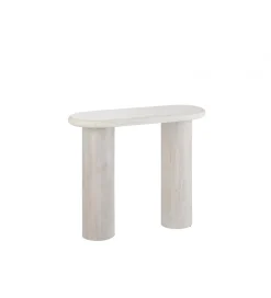 Konsola ROUNDEGO 91 cm marmur biały