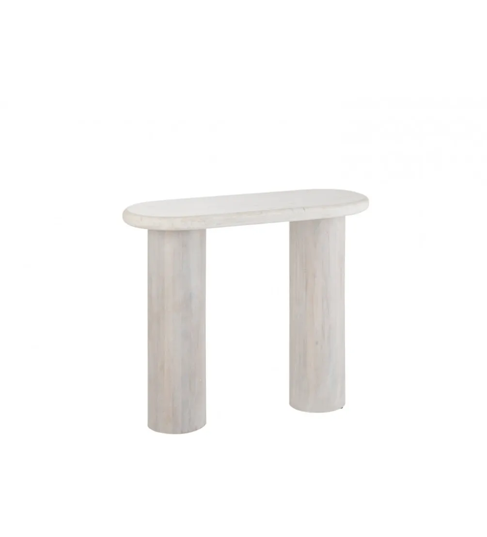 Konsola ROUNDEGO 91 cm marmur biały