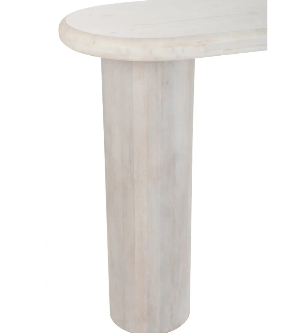 Konsola ROUNDEGO 91 cm marmur biały