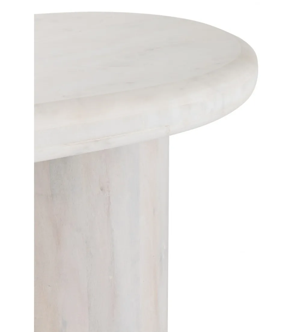 Konsola ROUNDEGO 91 cm marmur biały