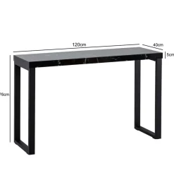 Konsola TOMLA 120 cm w optyce czarnego marmuru