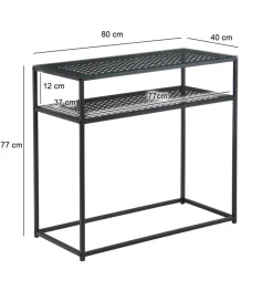 Konsola WOHNLING 80 cm czarna