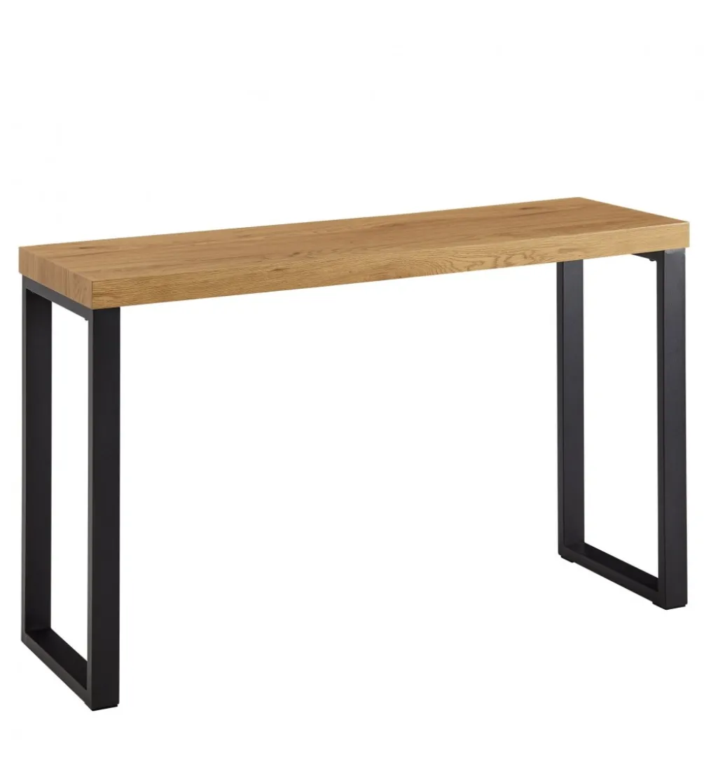 Konsola WOHNLING 120 cm naturalny czarny
