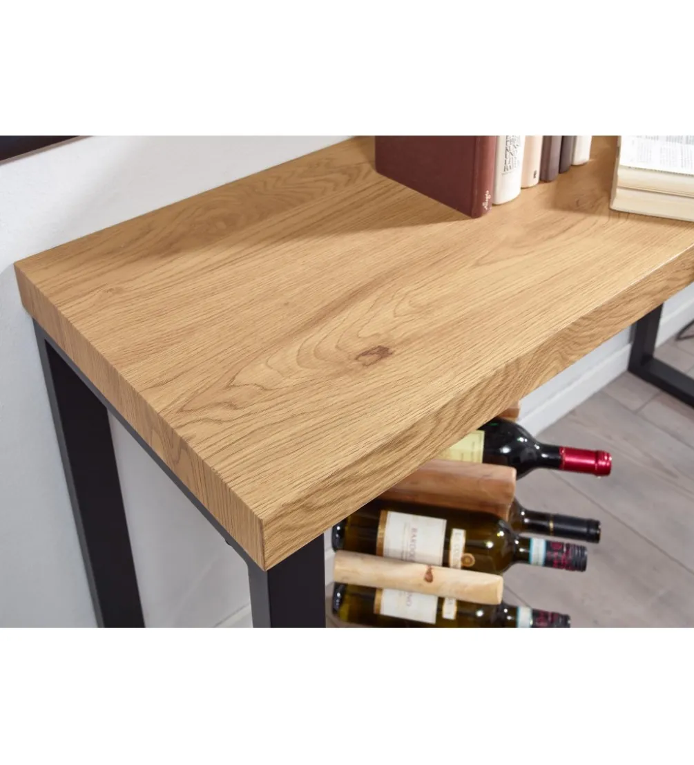 Konsola WOHNLING 120 cm naturalny czarny