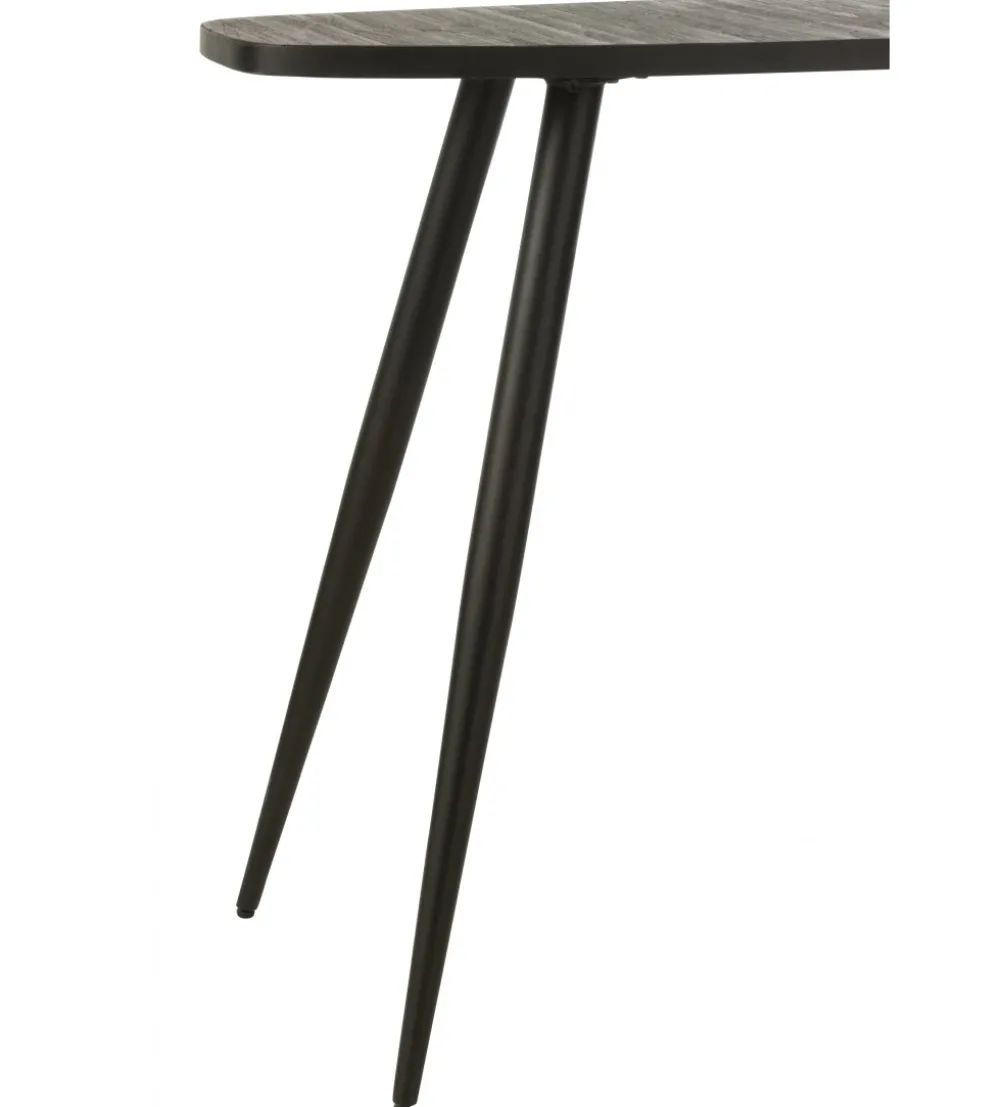 Konsola ZAMBIA 120 cm drewno teak czarna