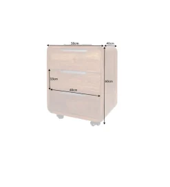 Kontener GOA do biurka INDIA 60 cm drewno Sheesham