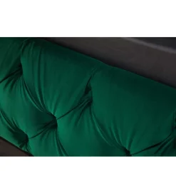 Łóżko tapicerowane PARIS CHESTERFIELD 180 cm x 200 cm ciemnyzielony velvet