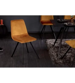 Krzesło Amsterdam Retro ciemna musztarda