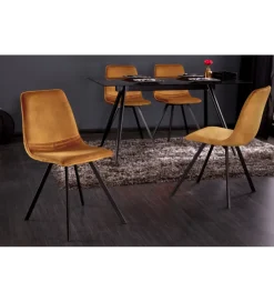Krzesło Amsterdam Retro ciemna musztarda