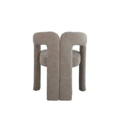 Krzesło ARCH 77 cm szare tkanina teddy