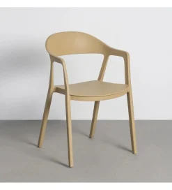 Krzesło BARETO 80 cm khaki z podłokietnikami nogi v