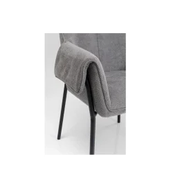 Krzesło BESS 83 cm bouclé szary
