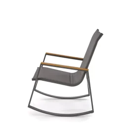 Krzesło bujane ZLATAN 97 cm popielate