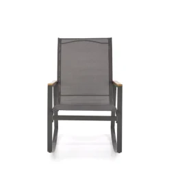 Krzesło bujane ZLATAN 97 cm popielate