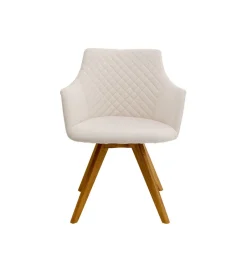 Krzesło COCO WOOD kremowe Chenille