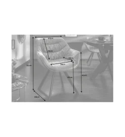 Krzesło designerskie The Dutch Comfort aksamitny szary