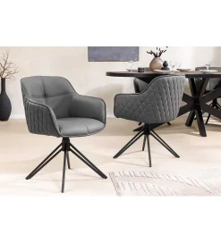 Krzesło Edmonton obrotowe 180 stopni Szare