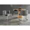 Krzesło ELEGANCE welwet szary srebrne nogi