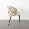 Krzesło ESTAMPADO 74 cm biała ochra