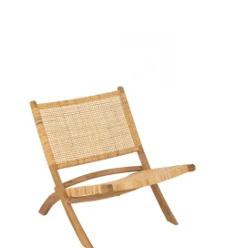 Krzesło FOLDE 78 cm drewno teak rattan