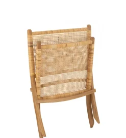 Krzesło FOLDE 78 cm drewno teak rattan