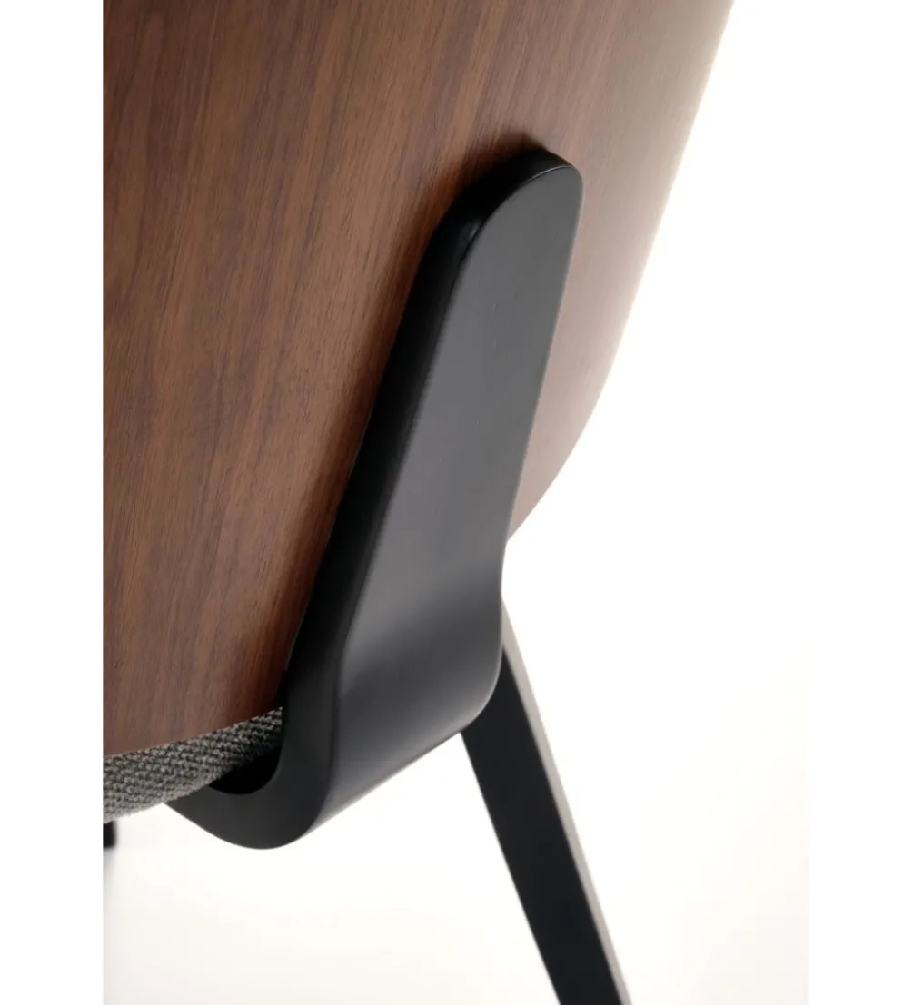 Krzesło K563 77 cm orzechowy popielaty czarny