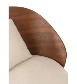 Krzesło LONEPLY 82 cm naturalne ciemno brązowe beżowe